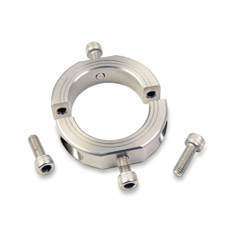 Ruland Mountable Collar, 2pc Clamp, Bore 0.7500", Stainless Steel, OD 40mm OF-MSP-12E-SS